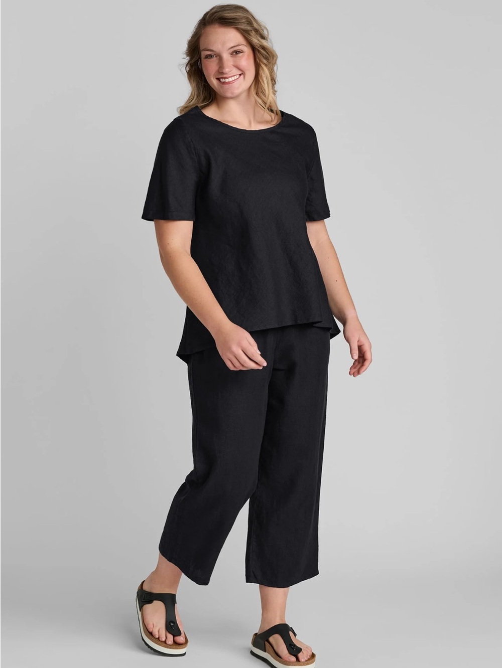 Flax Short Sleeve 100% Linen Size S